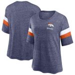 NFL Denver Broncos Women's Weak Side Blintz Marled Short Sleeve T-Shirt, Large Photo 1