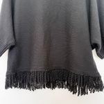 Democracy  Womens Cardigan‎ Size M Black Fringe Whimsigoth Fairy Grunge Dark Boho Photo 8