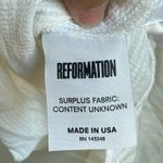 Reformation Womens White Smocked Turtle Neck Long Sleeve Blouse Photo 8