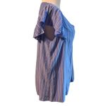 Old Navy Top Cap Sleeves Ruffles SZ S Ruffles Blue White Stripe Nautical Photo 3