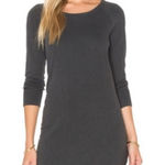 James Perse  Raglan Sweatshirt Dress Cotton Gray NWT Size 0 Photo 0