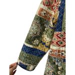 Alfred Dunner VTG  Silk Quilted Patchwork Jacket Size 20 Boho Folk Art Cottage Photo 4