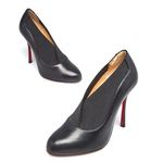 Christian Louboutin Toot Couverte 100 Black Elasticized Leather Booties EU 36.5 Photo 0