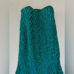 Laurence Kazar Vintage Emerald Green Sequin Beaded Silk Mini Dress Medium 80’s Photo 7