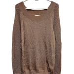 Etcetera CNS) NWT $218 Women's  X-Large Carmel‎ Brown Long Sleeve Sweater Sheen Photo 0
