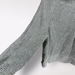 American Eagle  Sweater Women's Sz Large Slouchy Turtleneck Grey Knit Bell Sleeve Photo 4