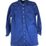 Madewell Womens Mini Shirtdress Cotton Button Down Long Sleeve Bluestone Blue S Photo 3