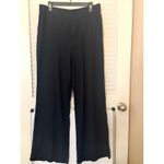 CAbi  Navy Linen Blend Wide Leg Pants High Rise Palazzo Size L Photo 2