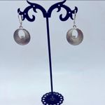 Monet VINTAGE  Signed Circular
Silver Toned Earrings With Cubic Zirconia Center‎ Photo 6