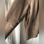 Catherines  Full Zip up utility Jacket Womens plus sz 3X Faux Leather Suede Mock Photo 5