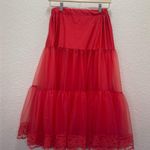 Malco Modes Cosette Chiffon Adult Petticoat Adjustable, Halloween Square Dance Red Size M Photo 0