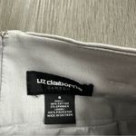 Liz Claiborne  Career Double Cotton Belted Pencil Skirt in Silver Screen‎ Size 8 Photo 2
