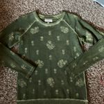 ZARA Green Embroidered Crewneck Size Small Photo 0