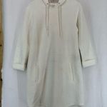 Club Monaco  Hooded Sweat Waffle Dress Womens 6 White Photo 0