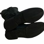 J.Crew Moto Biker Women’s Sz 8 Buckle Motorcycle Black Suede Leather Boots Photo 7