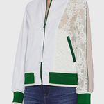 No. 21 Lace Sleeve Sport‎ bomber jacket Size 40 Size 4 Green Photo 0