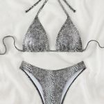Boutique Silver & Black, Snakeskin, Bikini Set Photo 1
