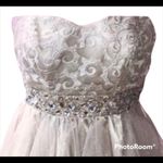 Windsor Homecoming Strapless Pale Gold Dress Size 3/4 Photo 6