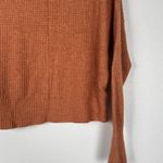 Ruby Moon Women's Waffle Knit Mock Neck Pullover Brown Sz S Photo 2