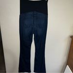 Just Black Maternity Dark Blue Full Panel Flare Denim Jeans Photo 7