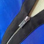 Calvin Klein  Women's Bright Blue & Black Long Sleeved Half Zip Popover Blouse Photo 3