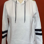 Nautica White and Navy Hoodie Sweatshirt Sz S Photo 0