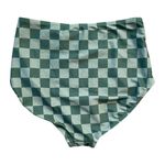 ALBION FIT  Green Check High Waisted Swimsuit Bottoms Women's Size Small NWT Photo 3