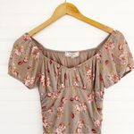 No Comment Floral stretch ruched summer dress Size Small NEW Photo 0