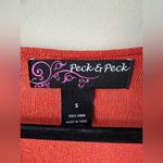 Peck & Peck  Woman’s Blouse Top Medium 100% Linen Blend Round Neck Shirt Photo 1