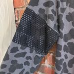 DSG womens animal print mesh sleeve detail crew neck sweatshirt gray small Photo 1