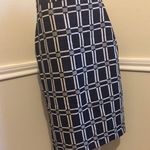 #23 Black and Ivory Chloe Dao Geometric Textured Linen Blend Pencil Skirt, Sz: 8 Photo 0