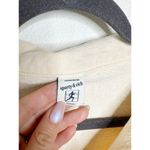 Sporty & Rich 100% Cotton Cropped Polo Sweatshirt Cream White Medium Photo 5