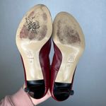 Vero Cuoio Designer Rosa Rosa Red Leather Stiletto Heel Pumps Made in Italy Size 38 Photo 3