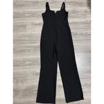 UNIQ Elegant Black Wide Leg V Neck Sleeveless Jumpsuit Women Large Photo 2