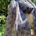 Joy Susan  Bohemian Elephant Gray Black Scarf Wrap Photo 1