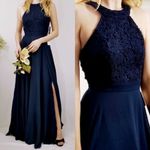 ✨ Picture Perfect Navy Blue Lace Maxi Dress✨ Size XS Photo 5