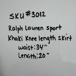 Ralph Lauren Vintage  Sport Skirt Women 12 Beige Leather Strap Equestrian Utility Photo 4