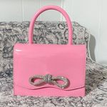 Pink Single Handle Mini Patent Handbag Rhinestone Bow Photo 1