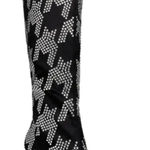 Betsey Johnson Naomi Black Silver Rhinestone Knee High Boots 6.5 New In Box Photo 0