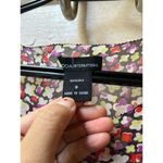 MODA International purple white confetti Silk Tiered Ruffle Sleeveless shell top Pink Photo 1