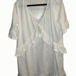 ASOS White Lace Cut-out Ruffle Tiered Mini Dress Size 12 Photo 2