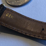 Carriage Gold Tone Dark Brown Leather Classic Watch Wristwatch NEW BATTERY Photo 7