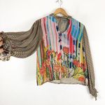 Anthropologie  Conditions Apply Retro Peasant Blouse XS Colorful Balloon Sleeve Photo 11