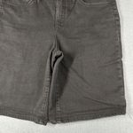 Seven7  Womens 12 Black Denim Jean High Rise Sunset Bermuda Shorts Flat Front Photo 4