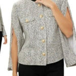 Derek Lam Collective Wool Blend Tweed Jacket Convertible Cape Size 4 Photo 0