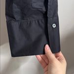 ZARA  Black Long Sleeve Wrap Design Poplin Cropped Wrap Blouse Top size S Photo 5