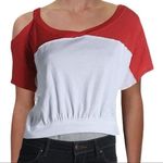 Free People red white Field Goal tee small new Photo 0