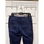 Lee BEYc) Womens Skinny Jeans 12 Med Stretchy Fit Dark Denim & Raw Hem Slimming Photo 4