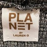 Planet By Lauren G Grey & Black Knit Sweater With Hoodie One Size Fits All Photo 4