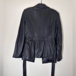 Valerie Stevens  Lambskin New Zealand Leather pea coat size M black Photo 1